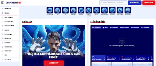 Bankonbet sportfogadás – foci, tenisz, kosárlabda események